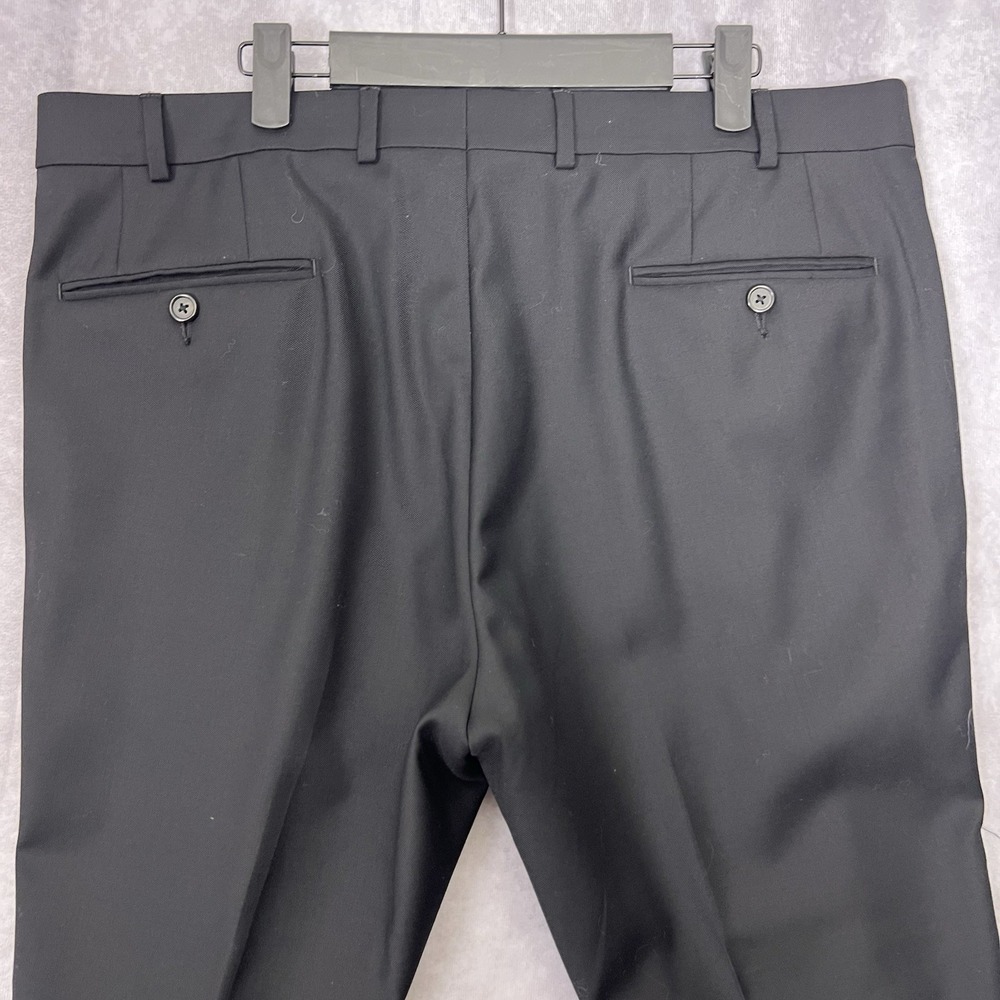 Lauren Ralph Lauren Men's Black Flat Front Dress Pants 36x32 100% Wool - Picture 5 of 11